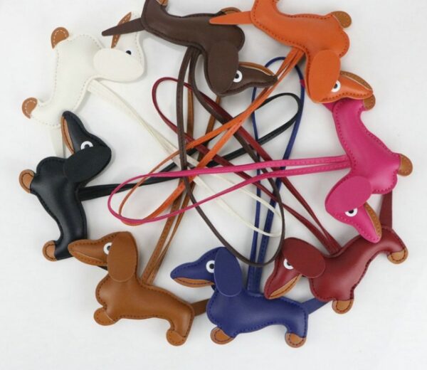 Dog Bag Leather Charm