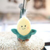 Cute Vegetable Cabbage Broccoli Corn Bamboo Shoots Small Pendant Plush Doll Bag Charm Keychain Doll