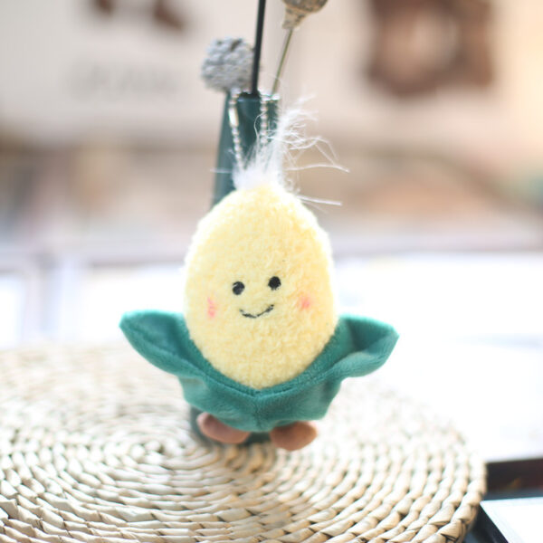 Cute Vegetable Cabbage Broccoli Corn Bamboo Shoots Small Pendant Plush Doll Bag Charm Keychain Doll