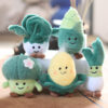 Cute Vegetable Cabbage Broccoli Corn Bamboo Shoots Small Pendant Plush Doll Bag Charm Keychain Doll